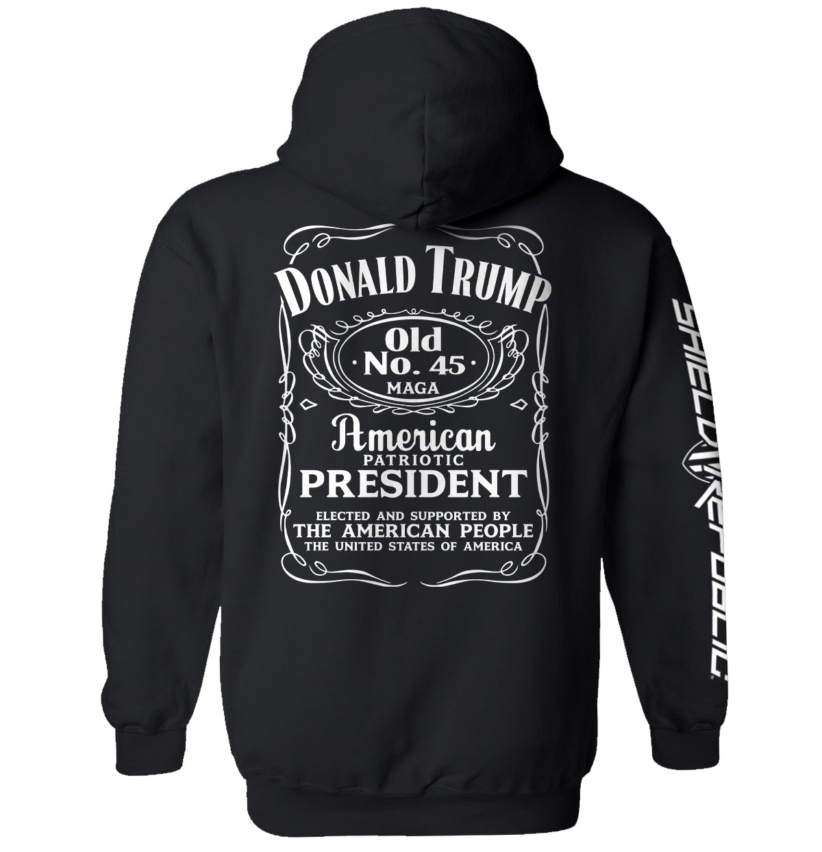 Donald Trump Old No. 45 Label Shield Republic
