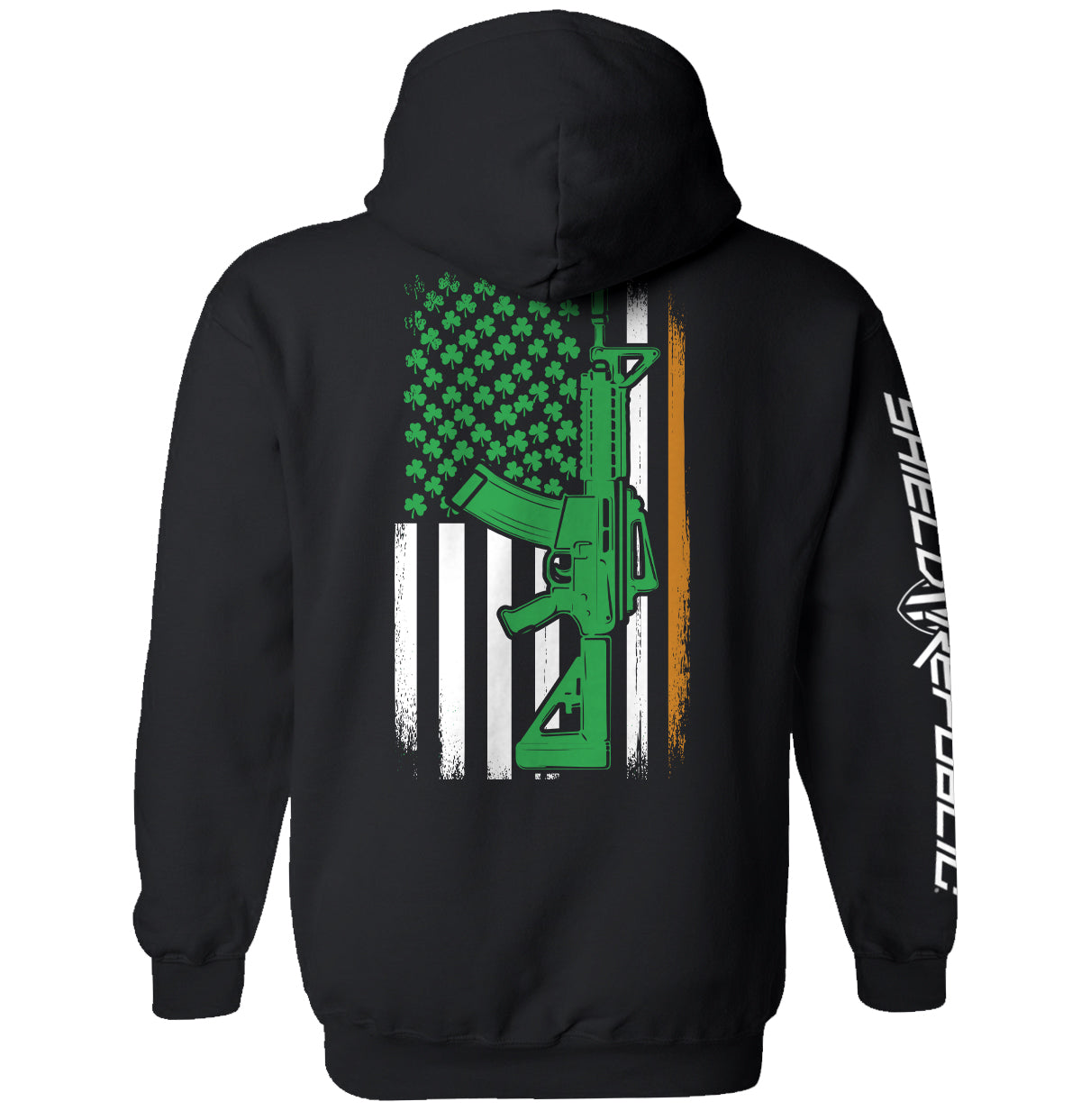 AR15 Irish American Flag (Back Print) Shield Republic