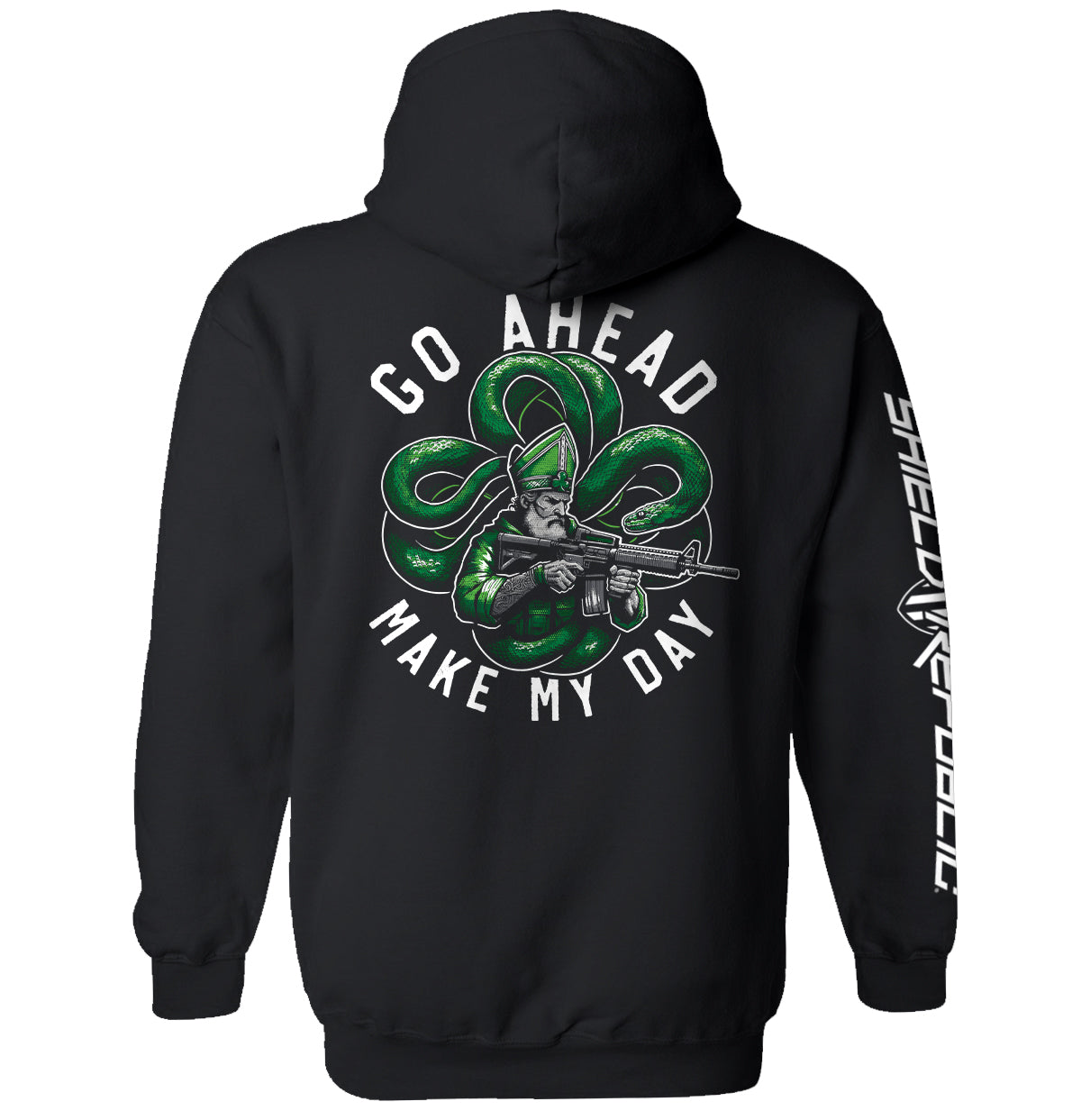 Go Ahead Make My Day (St Paddy's Day) Shield Republic