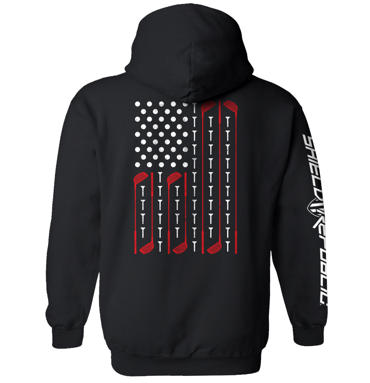 Golf American Flag Shield Republic