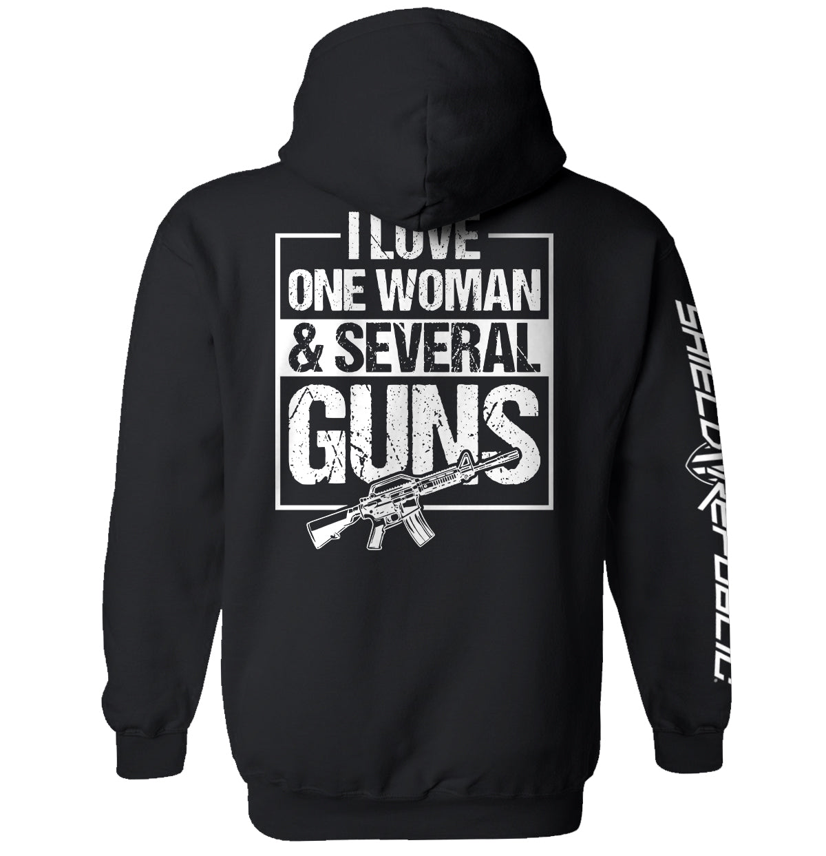 I Love One Woman & Several Guns Shield Republic