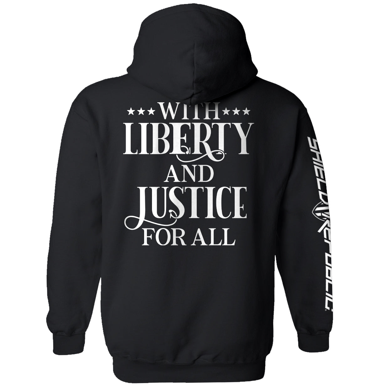 With Liberty And Justice For All Shield Republic