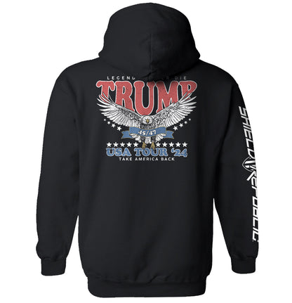 Legends Never Die Trump USA Tour 2024 Shield Republic