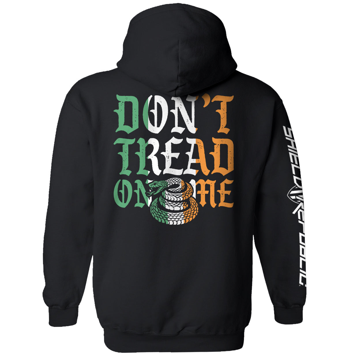Don't Tread On Me Irish (Back Print) Shield Republic