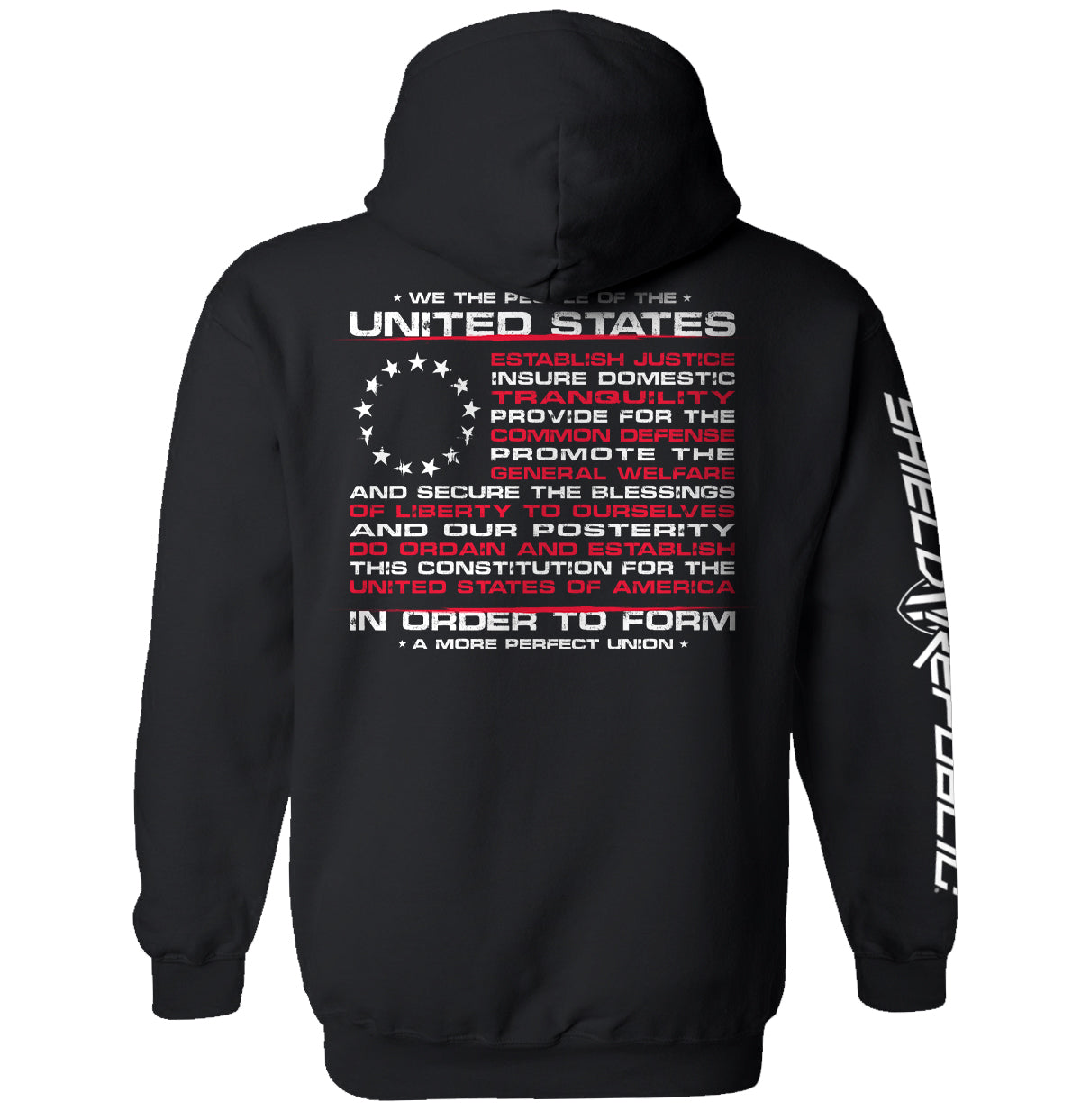 We the People of the United States of America In Order to Form a More Perfect Union Shield Republic