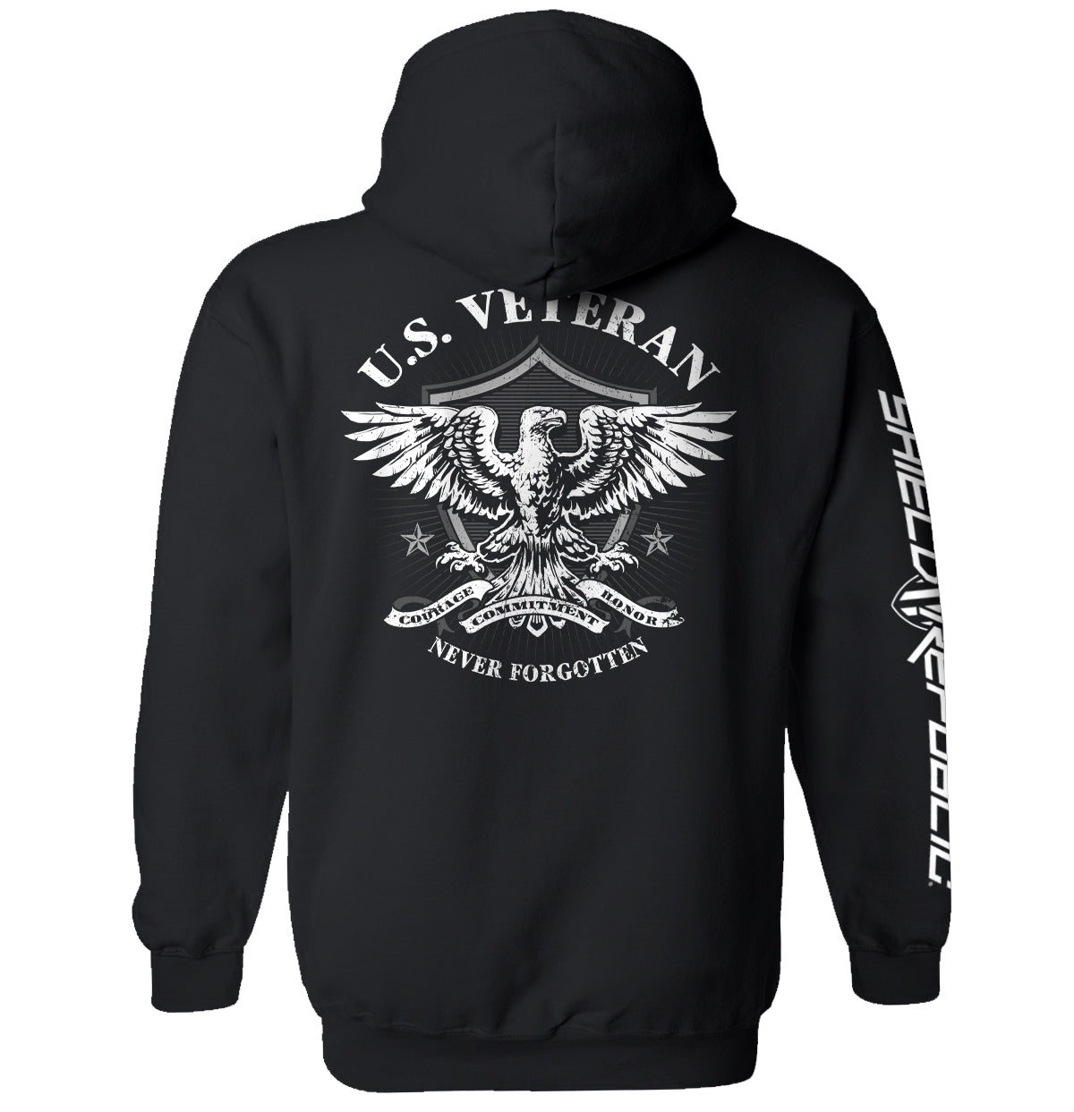 U.S. Veteran Never Forgotten Shield Republic