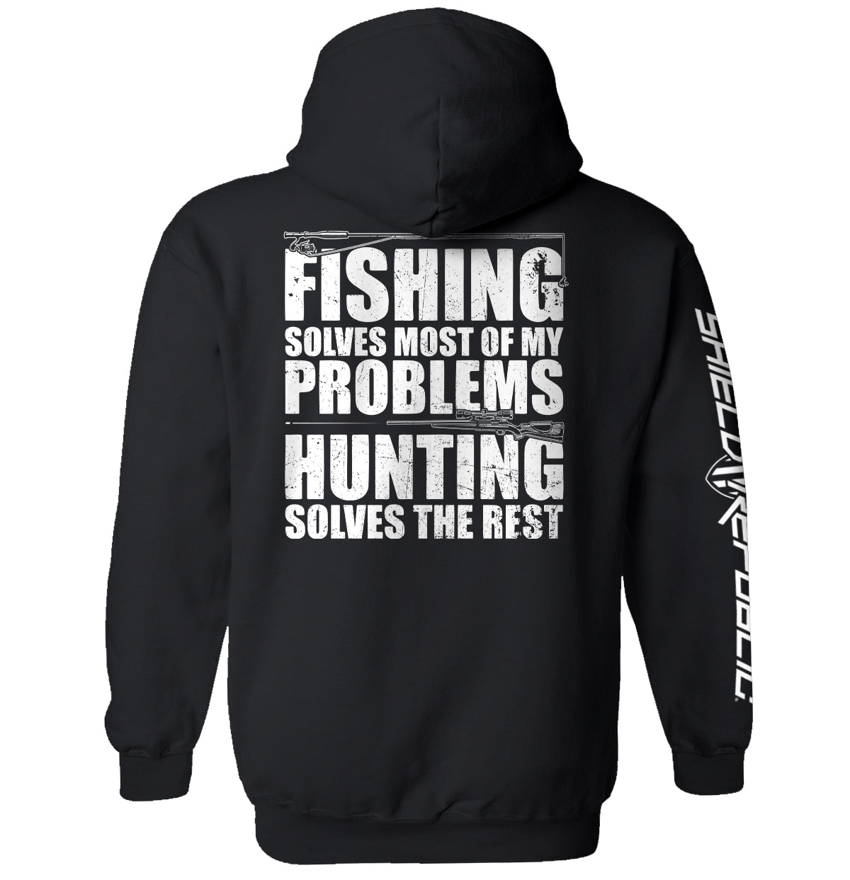Fishing Solves Most Of My Problems Shield Republic