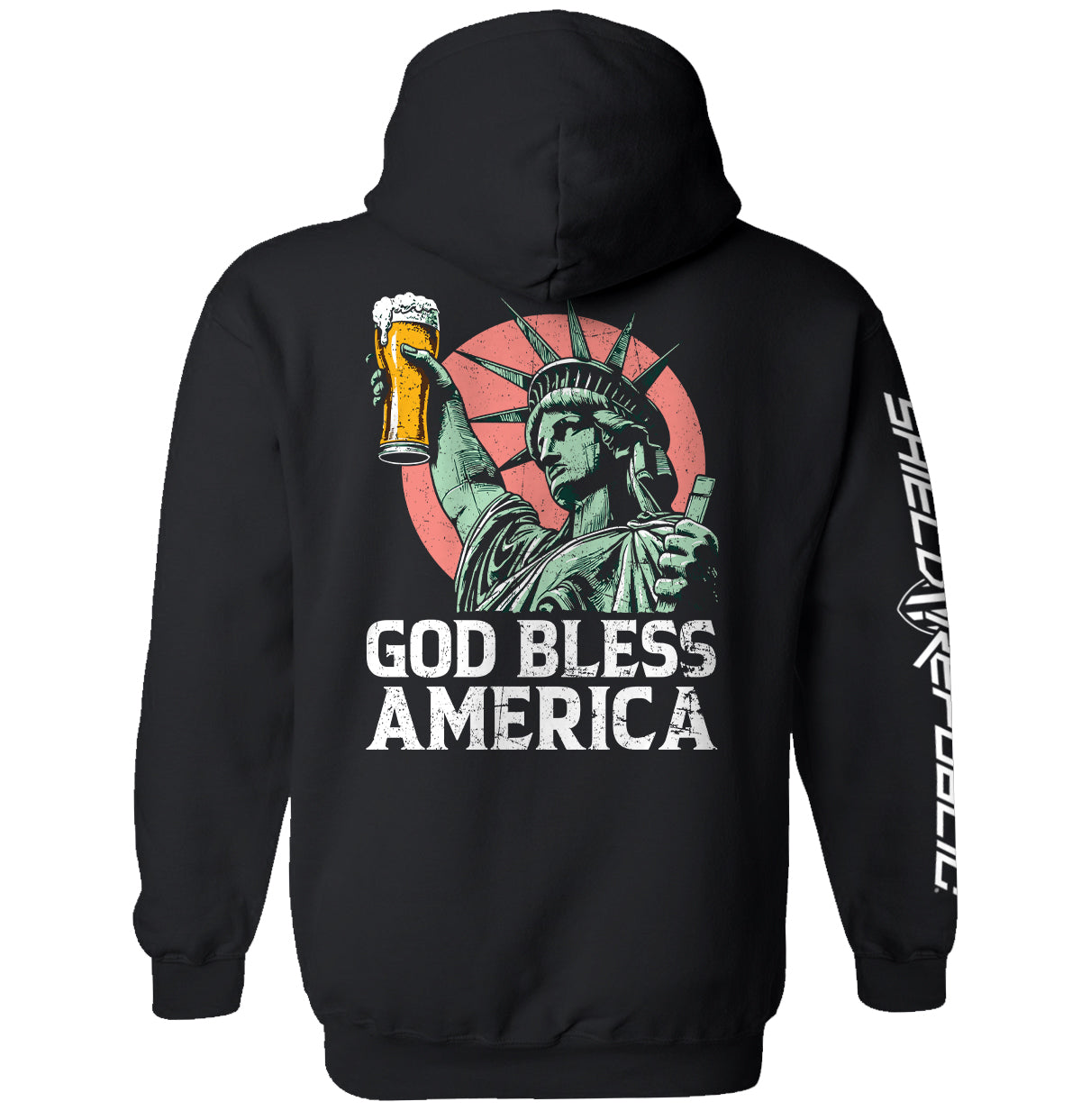 God Bless America Shield Republic