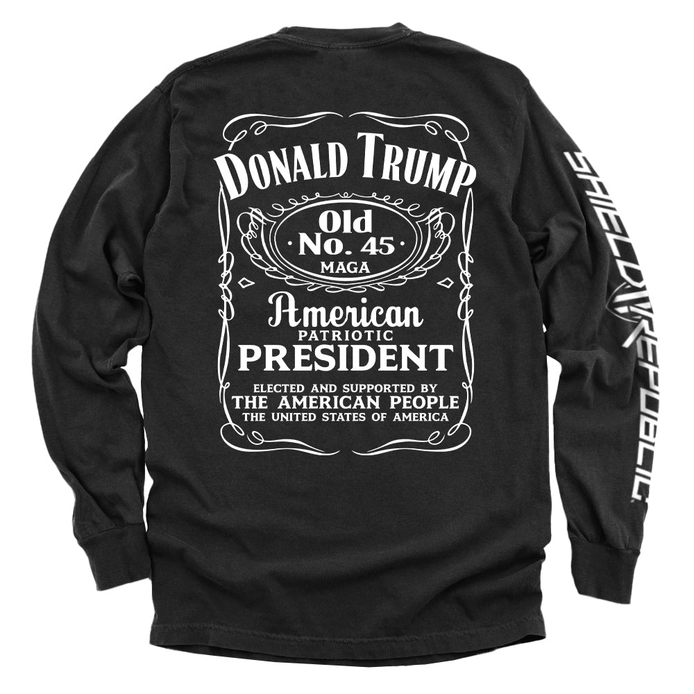 Donald Trump Old No. 45 Label Shield Republic