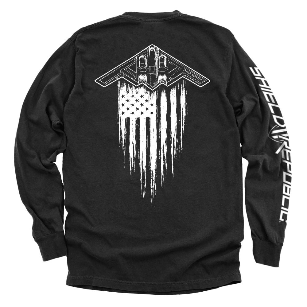 B2 Stealth Bomber Flag Shield Republic