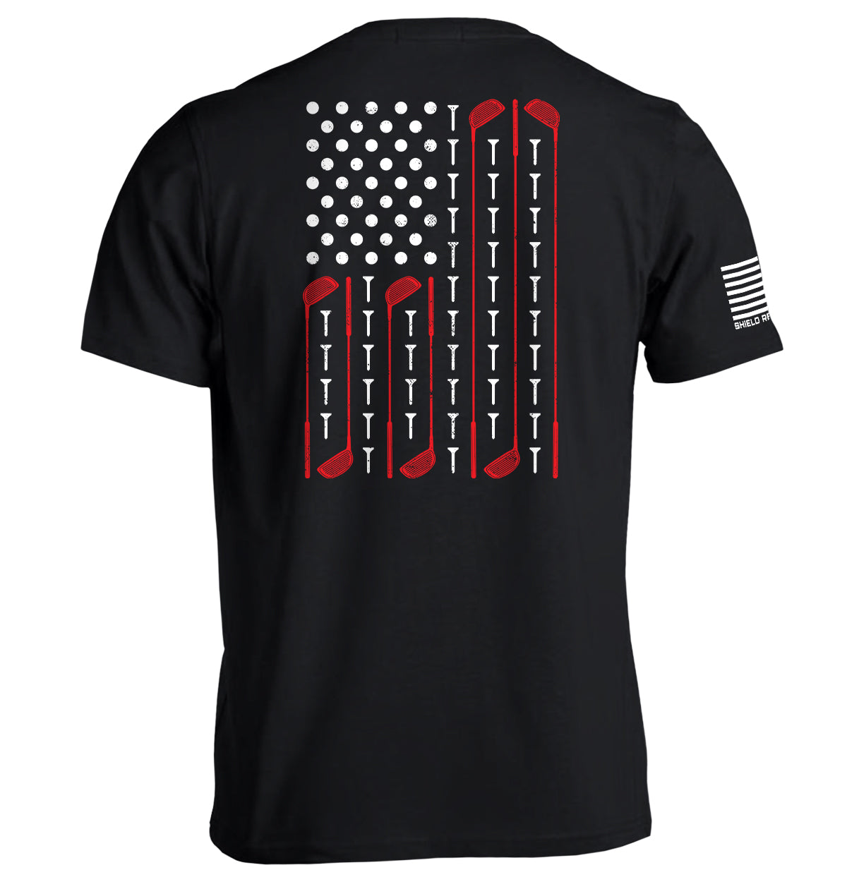 Golf American Flag Shield Republic
