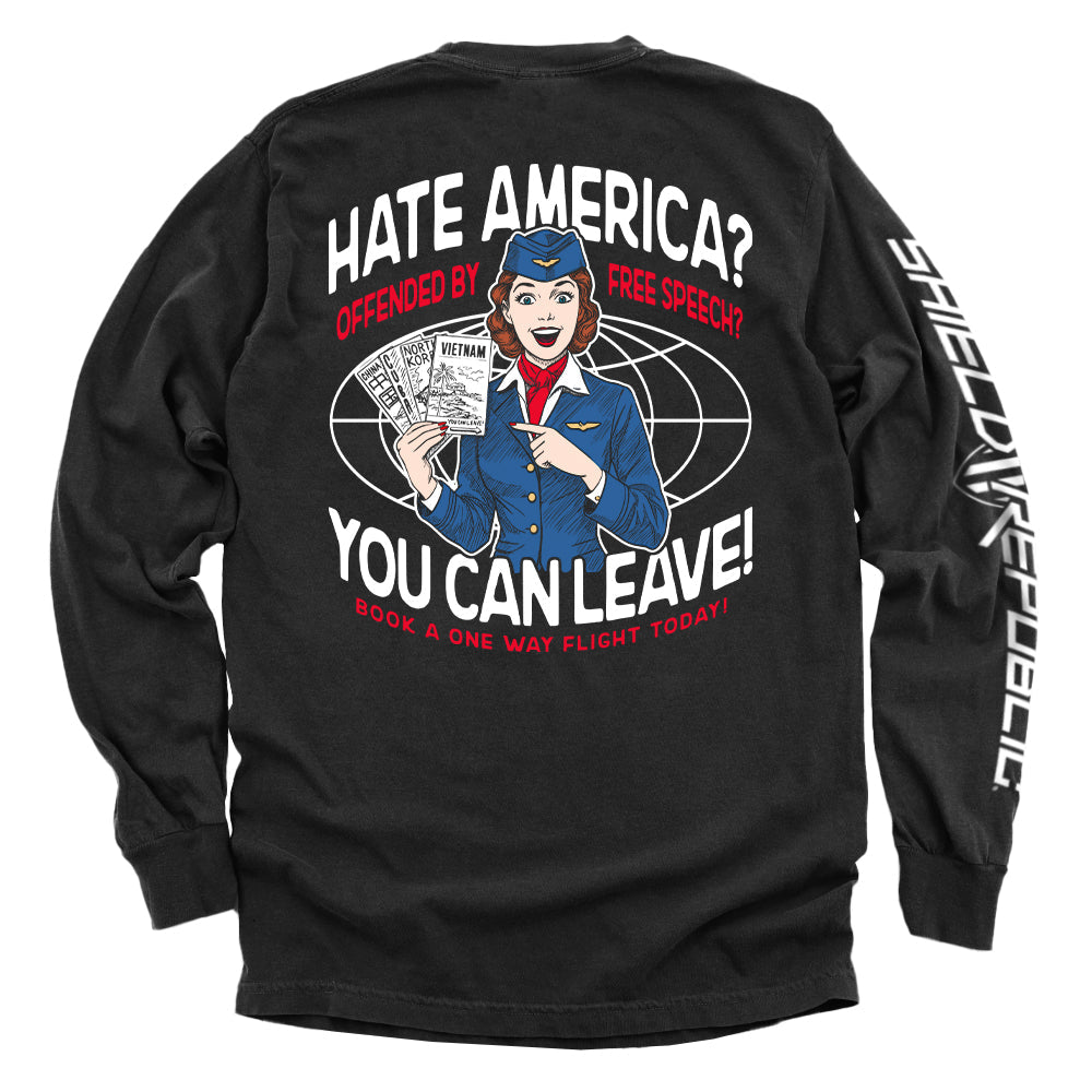 Hate America Offended By Free Speech You can Leave Shield Republic