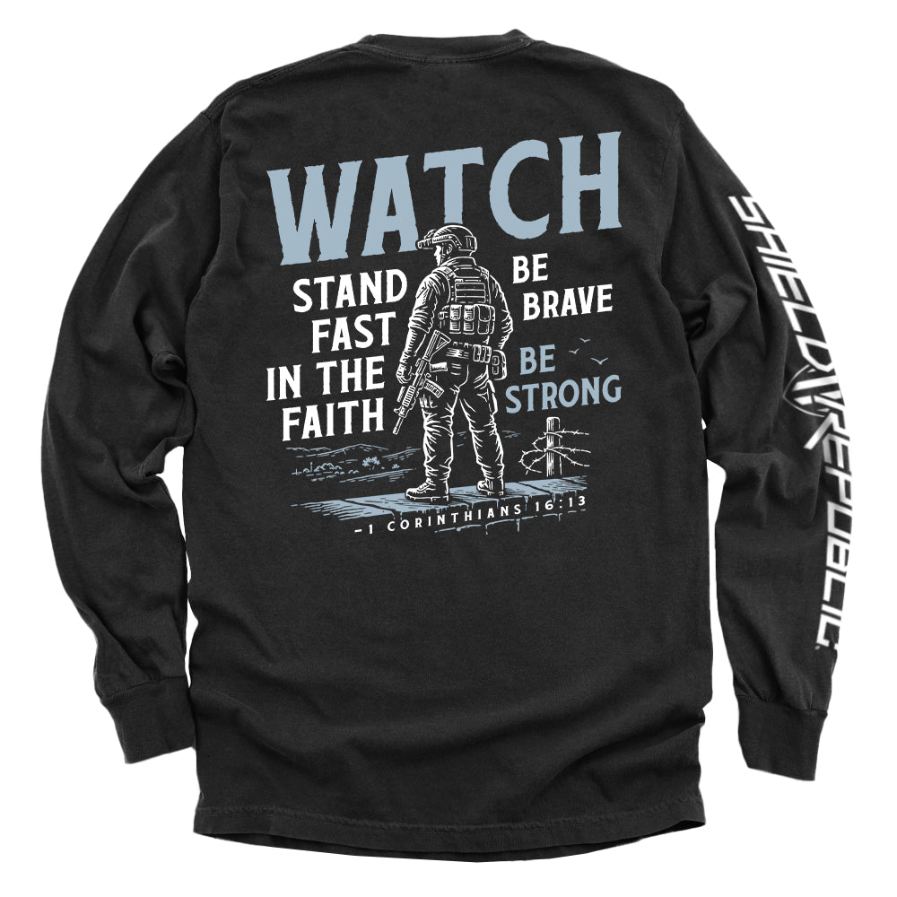 Watch Stand Fast in the Faith (Back Print) Shield Republic
