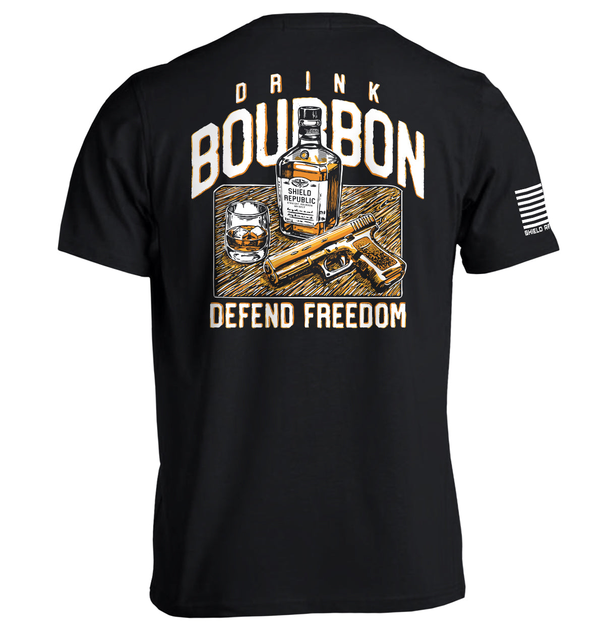 Drink Bourbon Defend Freedom Shield Republic