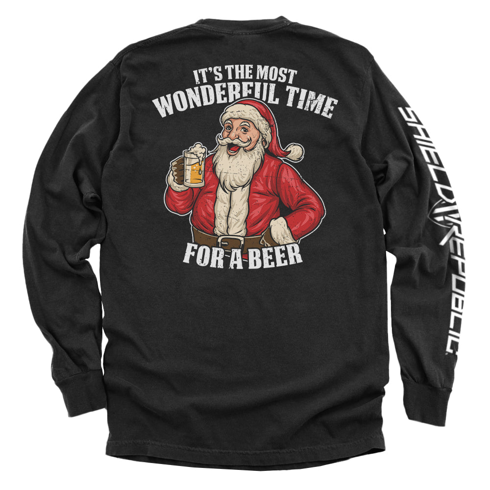 Most Wonderful Time For A Beer Shield Republic