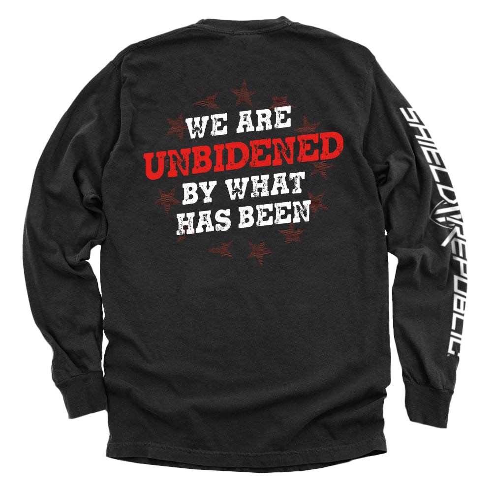 We Are UnBidened By What Has Been Shield Republic
