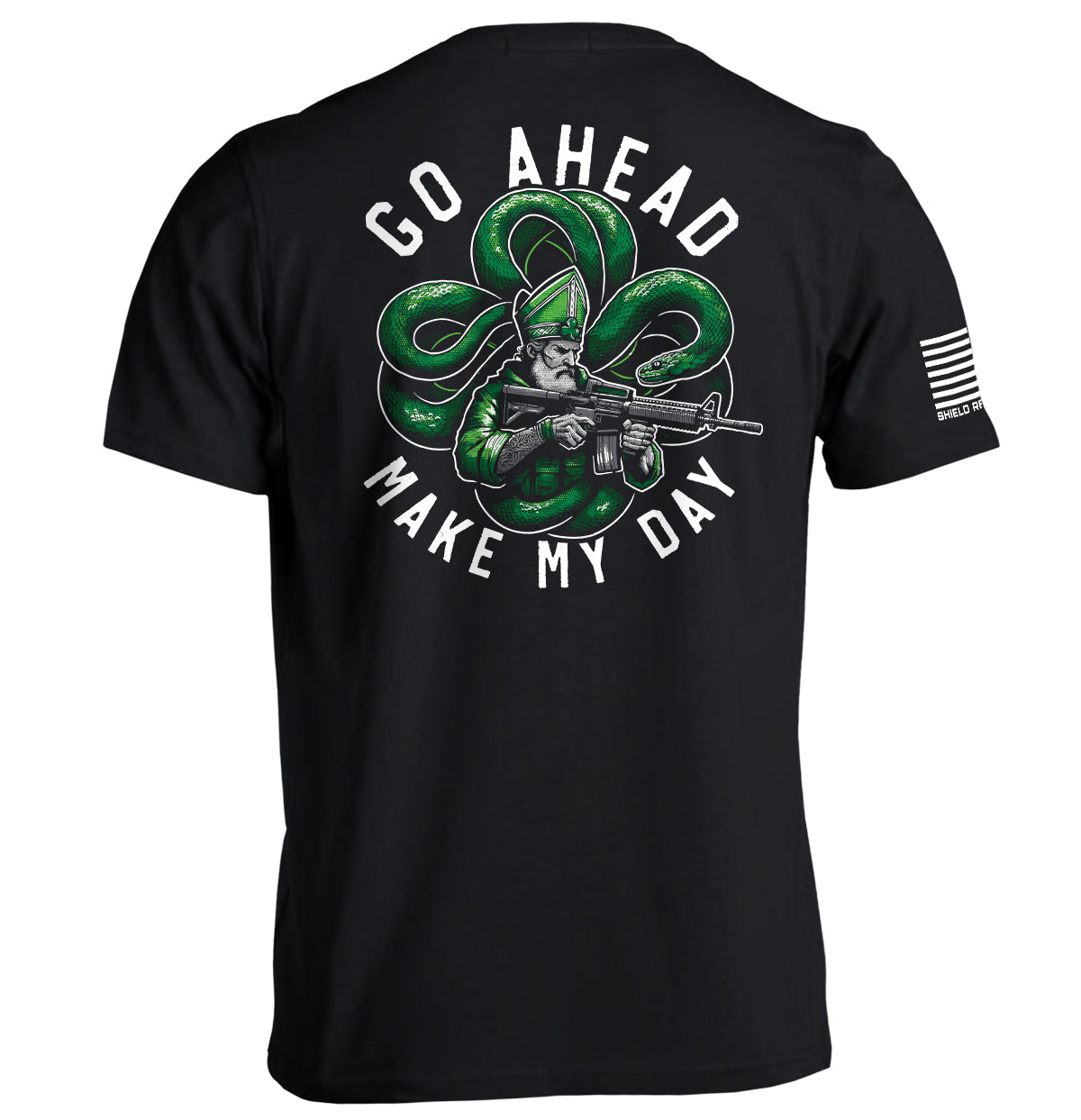 Go Ahead Make My Day (St Paddy's Day) Shield Republic