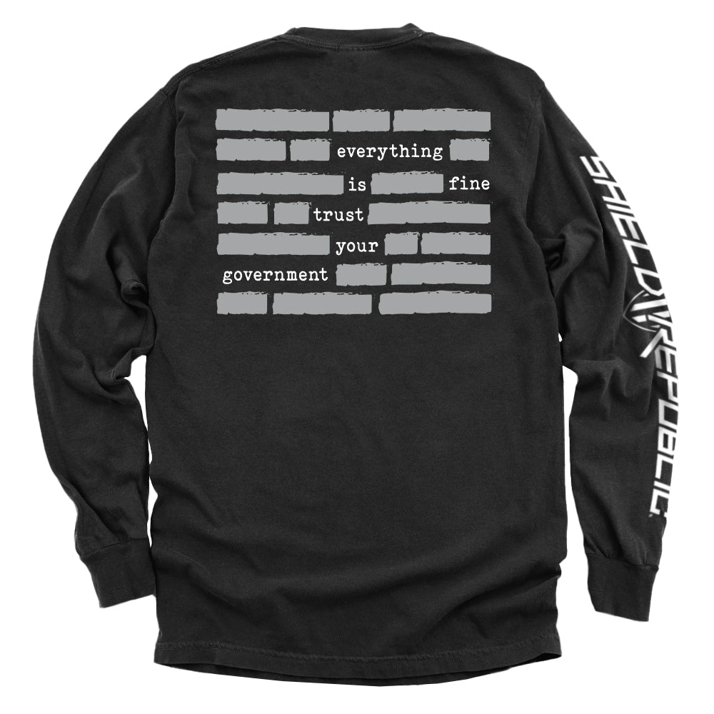Trust The Government Redacted (Back Print) Shield Republic
