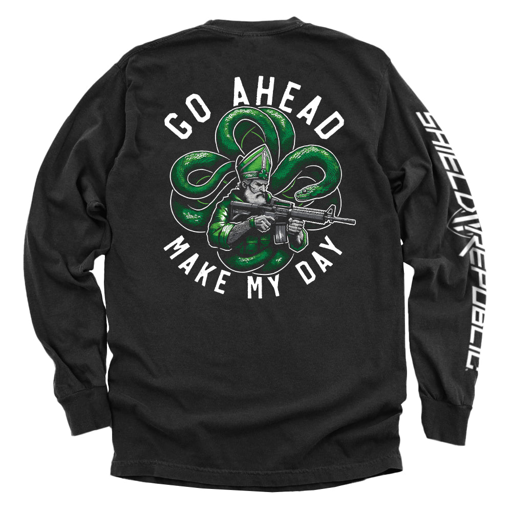 Go Ahead Make My Day (St Paddy's Day) Shield Republic