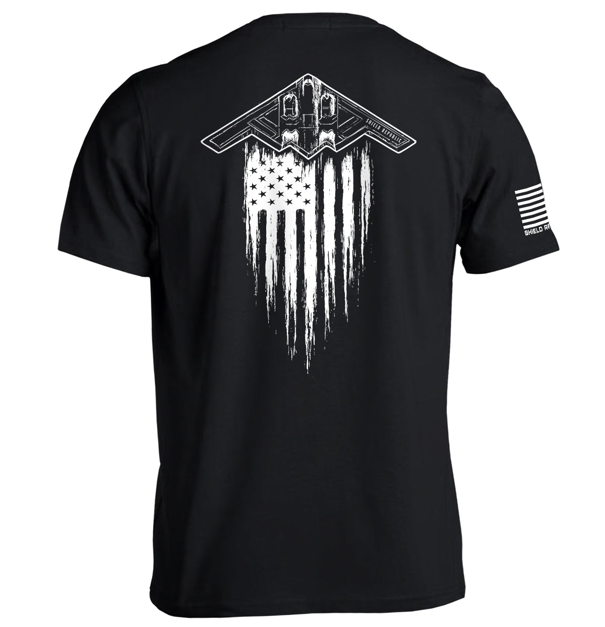 B2 Stealth Bomber Flag Shield Republic
