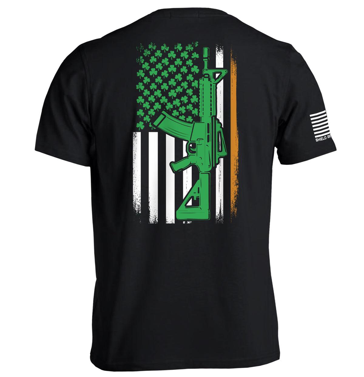 AR15 Irish American Flag (Back Print) Shield Republic
