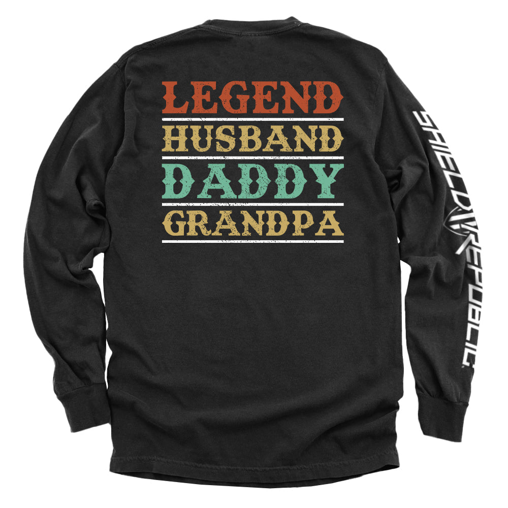Legend Husband Daddy Grandpa Shield Republic