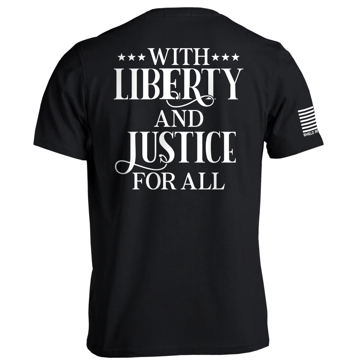 With Liberty And Justice For All Shield Republic