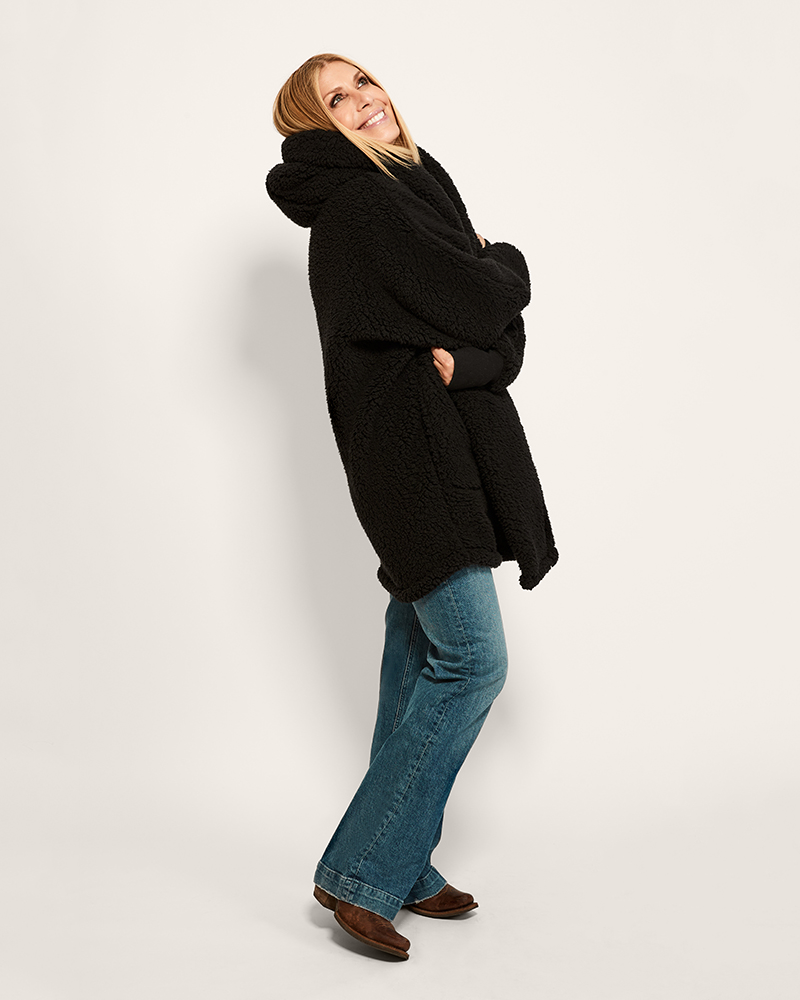 The Warrior Effect™ by Jill Martin Bedazzled Logo Sherpa Lounger Jacket Jill Martin