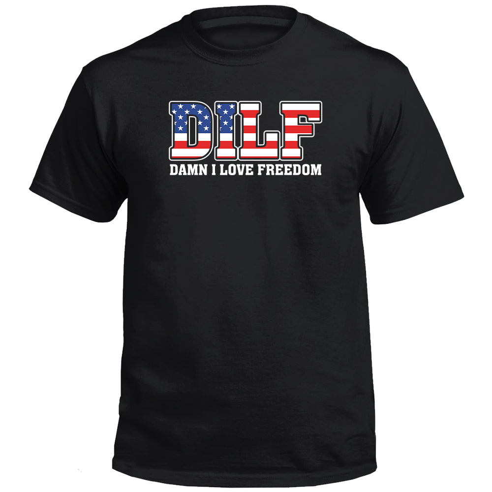 Damn I Love Freedom (Front) Shield Republic