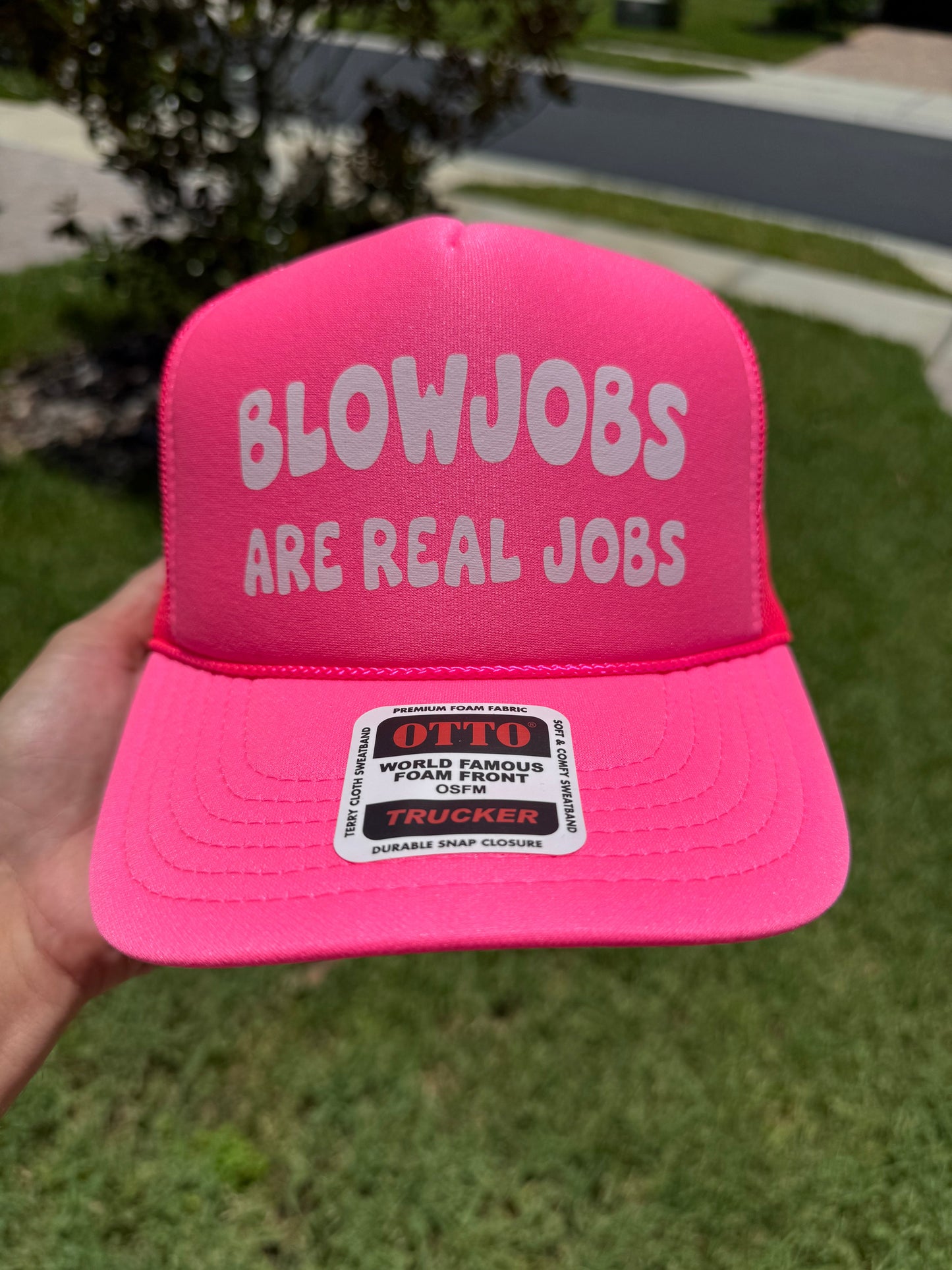 Blowjobs Are Real Jobs Trucker Hat Luckless Outfitters