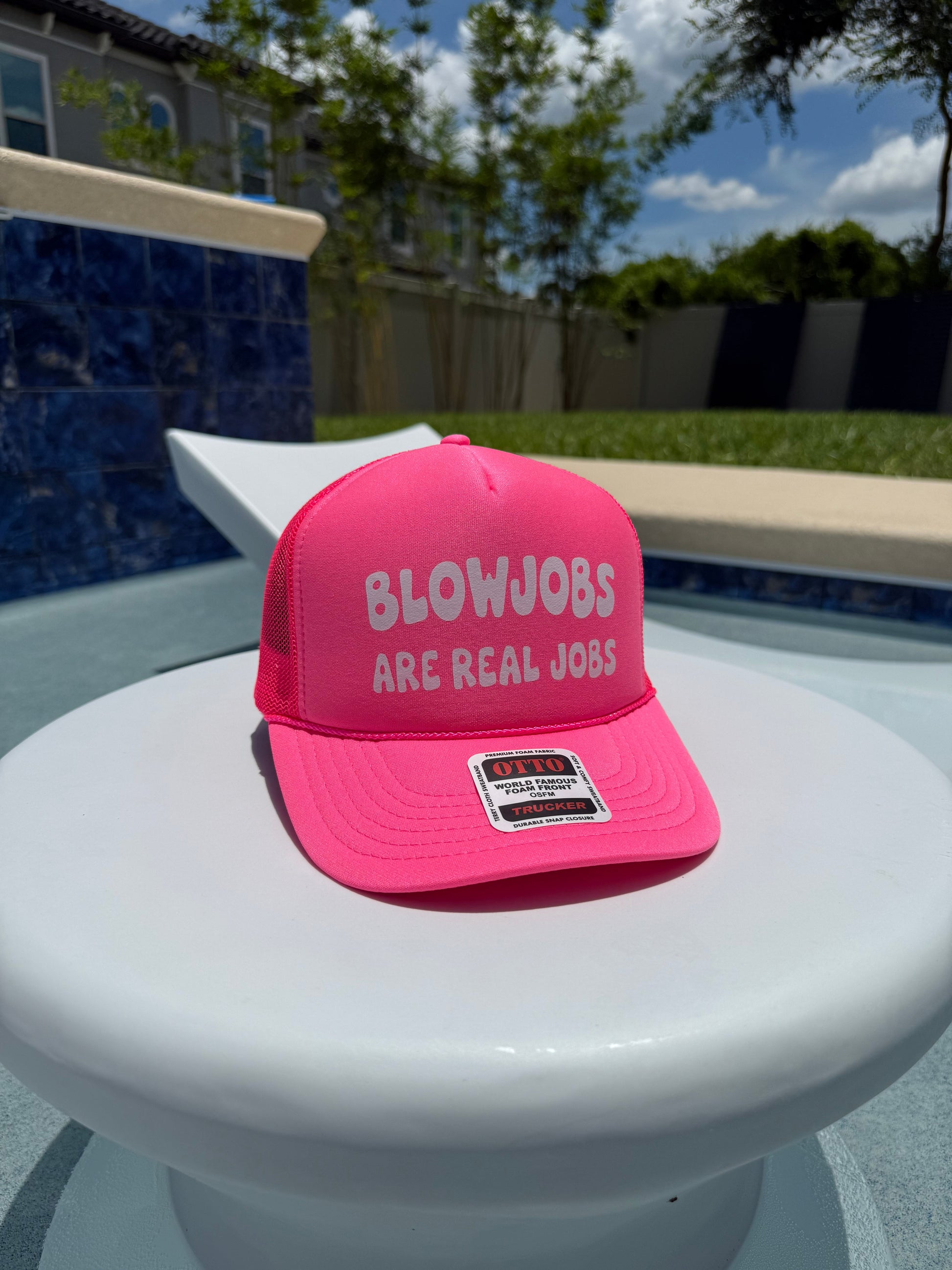 Blowjobs Are Real Jobs Trucker Hat Luckless Outfitters