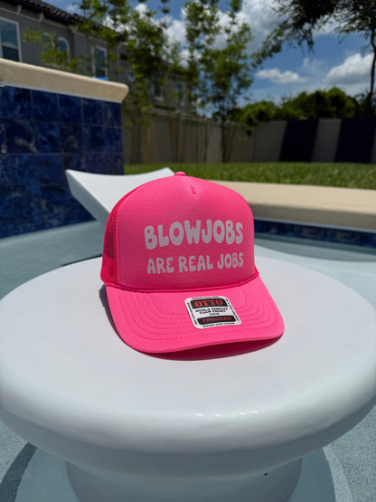 Blowjobs Are Real Jobs Trucker Hat Luckless Outfitters