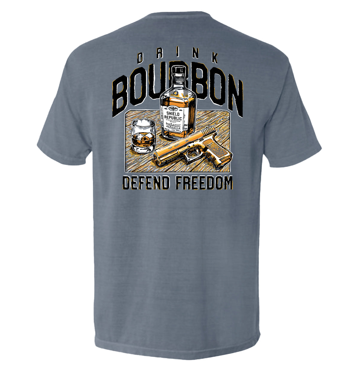 Drink Bourbon Defend Freedom Shield Republic