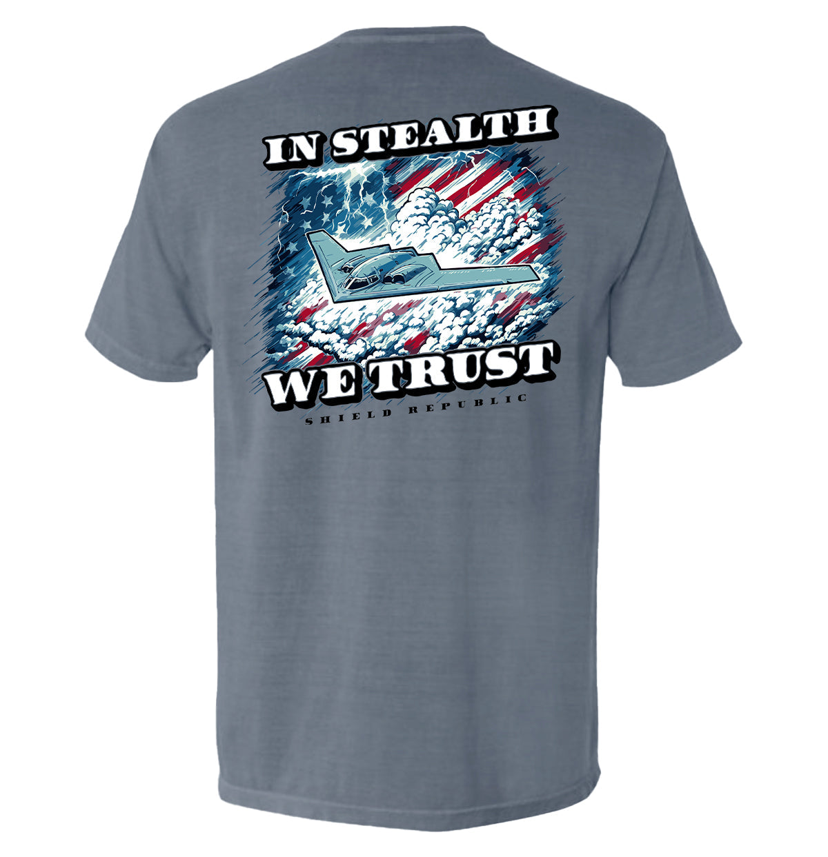 In Stealth We Trust (Black) Shield Republic