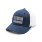 Thin Blue Line Flag PVC Patch Hat Shield Republic