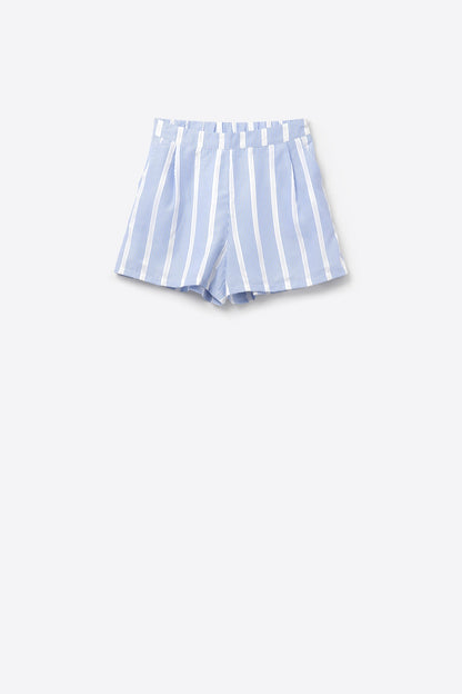 Blue and White Shorts with side pockets Q2store