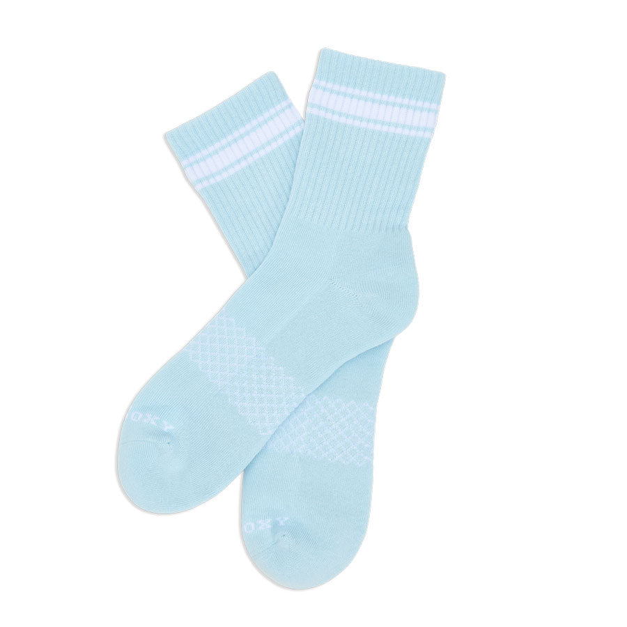 Blue/White Quarter Crew Women's Socks DeadSoxy