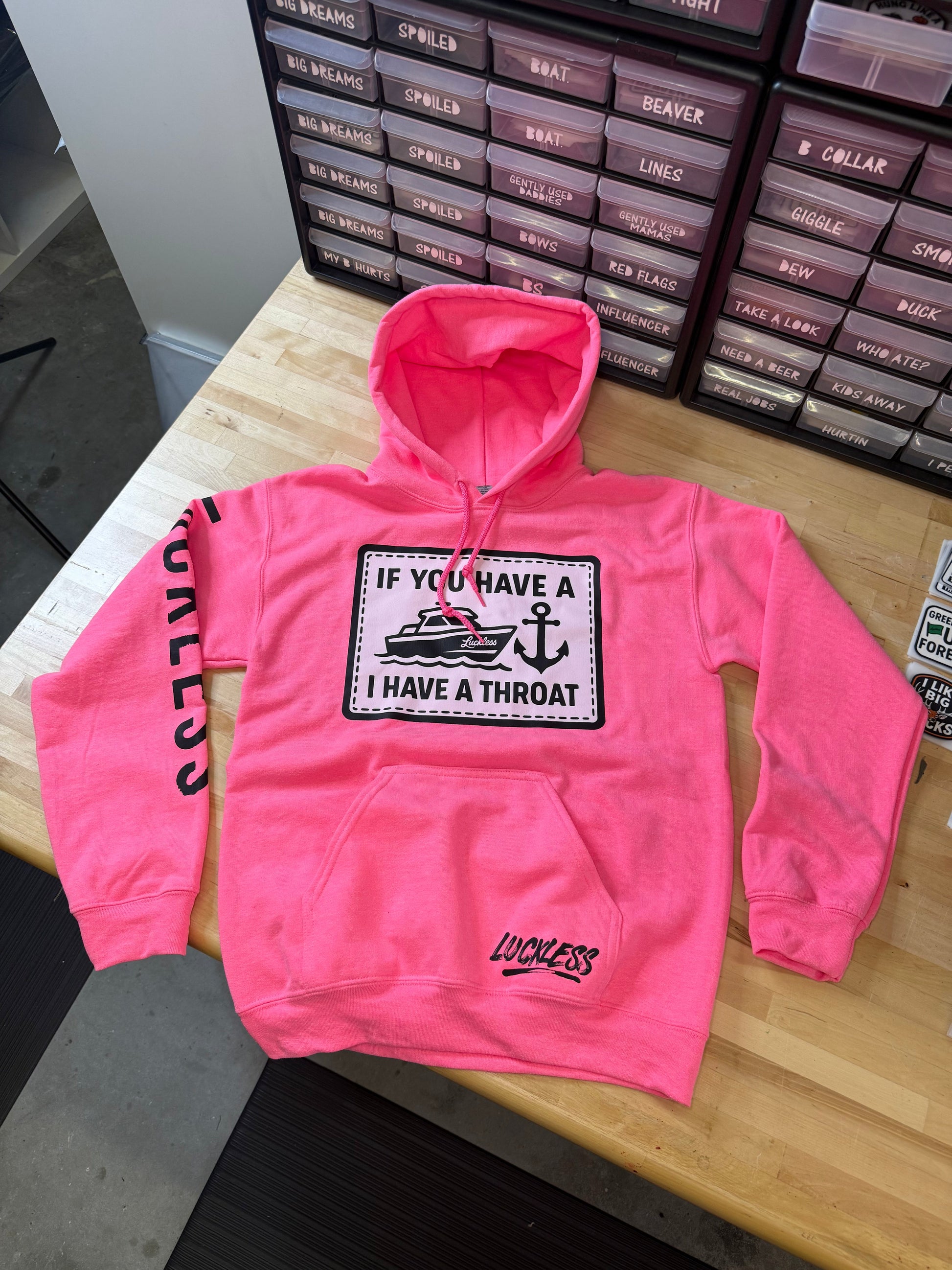 Boat Throat Hoodie Luckless Outfitters