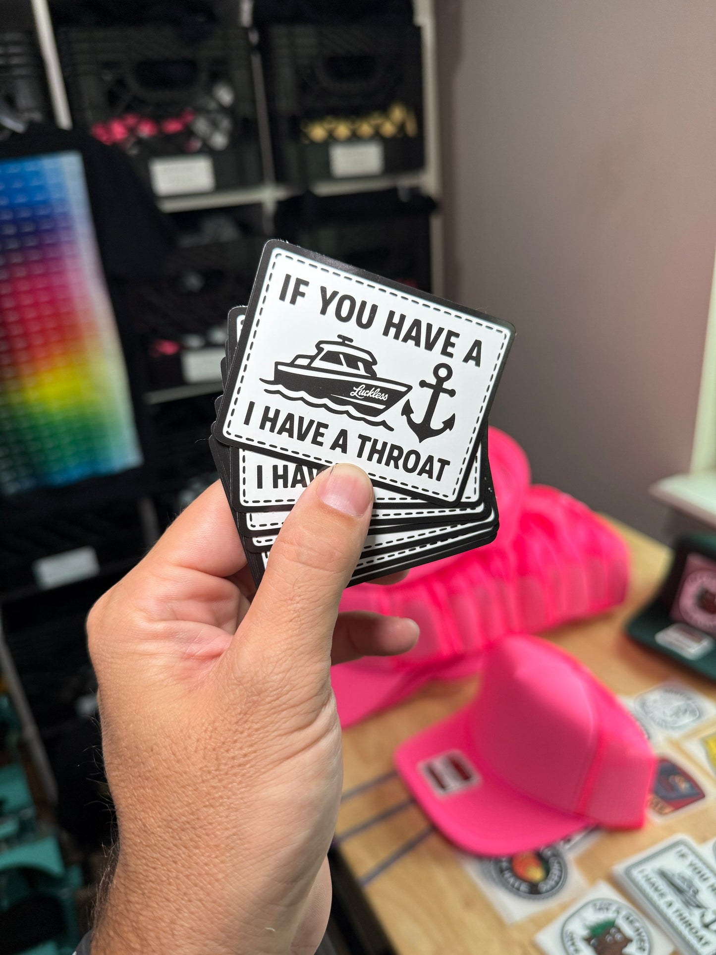 Boat Throat Sticker Luckless Outfitters