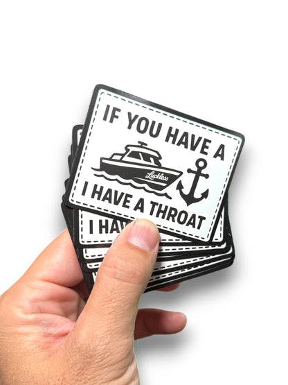 Boat Throat Sticker Luckless Outfitters