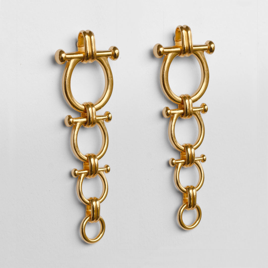 Bocara - Horse Bit Equestrian Earring in Gold Urban-Equestrian