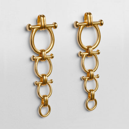 Bocara - Horse Bit Equestrian Earring in Gold Urban-Equestrian