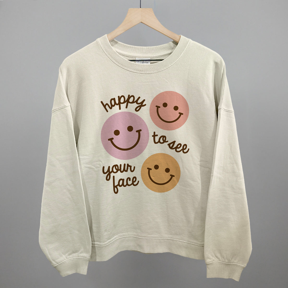 Happy To See Your Face (Smiley Faces + Script) Ivy + Cloth