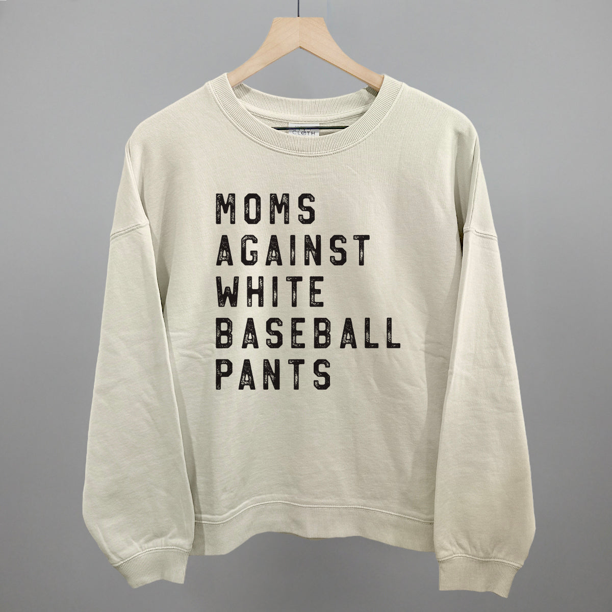 Moms Against White Baseball Pants Ivy + Cloth