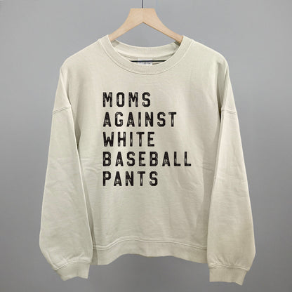 Moms Against White Baseball Pants Ivy + Cloth
