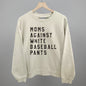 Moms Against White Baseball Pants Ivy + Cloth