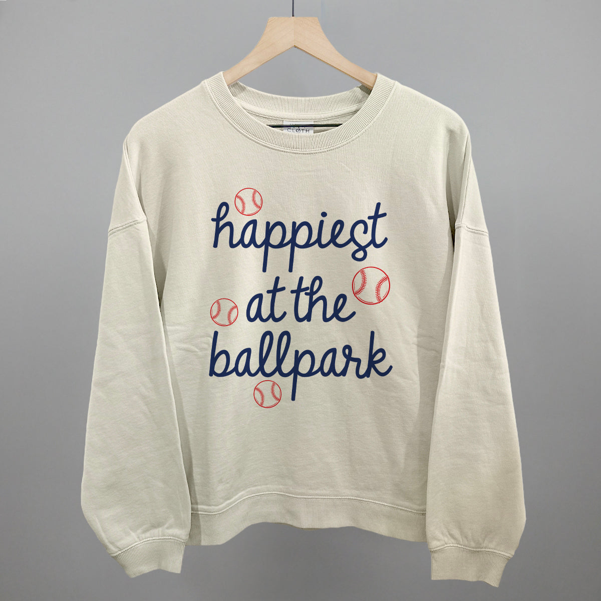 Happiest At The Ballpark Navy Script Ivy + Cloth