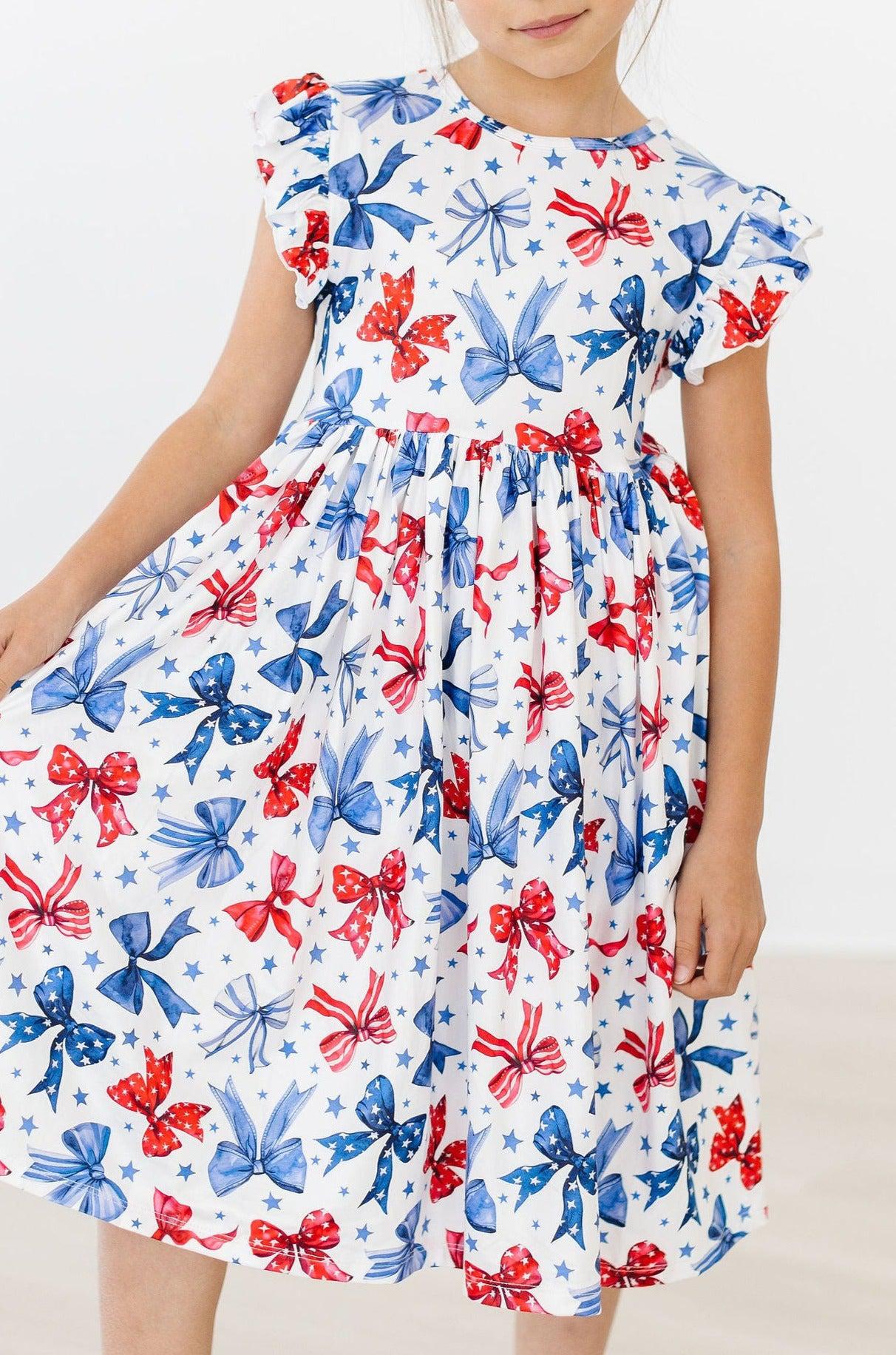 Born to Sparkle Flutter Sleeve Twirl Dress Mila & Rose ®
