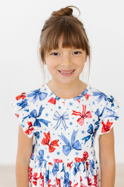 Born to Sparkle Flutter Sleeve Twirl Dress Mila & Rose ®