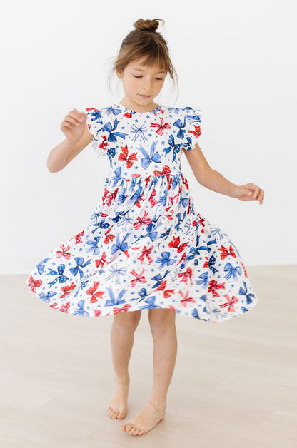 Born to Sparkle Flutter Sleeve Twirl Dress Mila & Rose ®